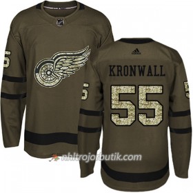 Män Ishockey Detroit Red Wings Tröja Niklas Kronwall 55 Adidas 2017-2018 Camo Grön Authentic